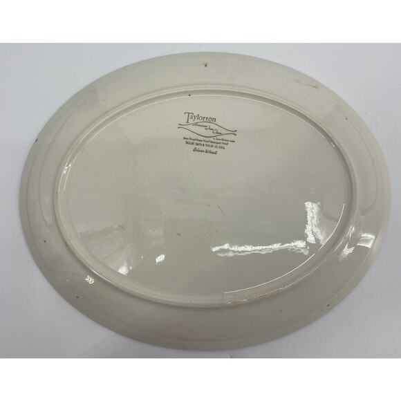 1950's Vintage Taylorton American Fine China "Silver Wheat" 13 Inch Platter - Picture 3 of 5